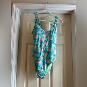 NWOT Pink Lily Floral Swimsuit